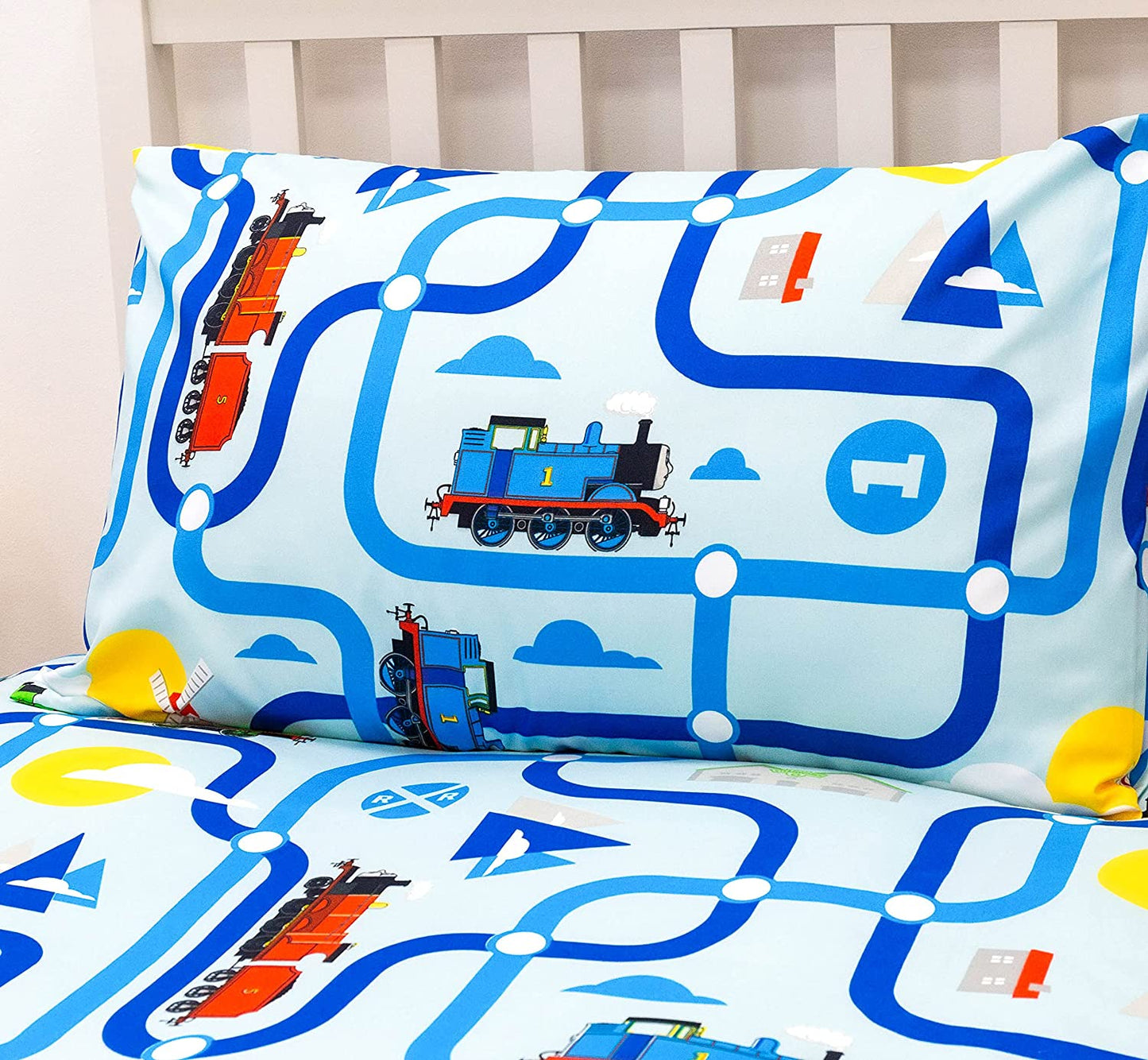 Single Bed Thomas The Tank Engine Tracks Duvet Cover Set Character Bedding