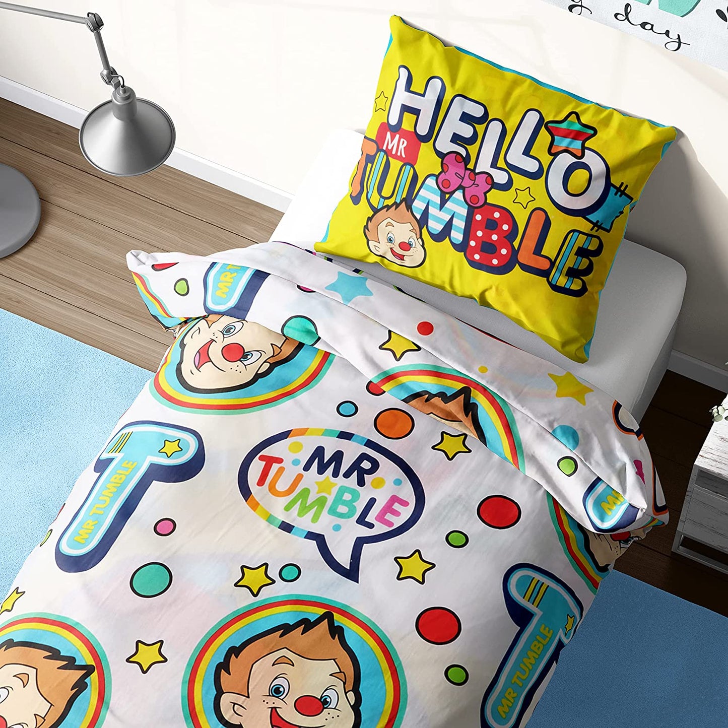 Mr Tumble Reversible Junior Toddler Or Cot Duvet Cover Set Character Bedding