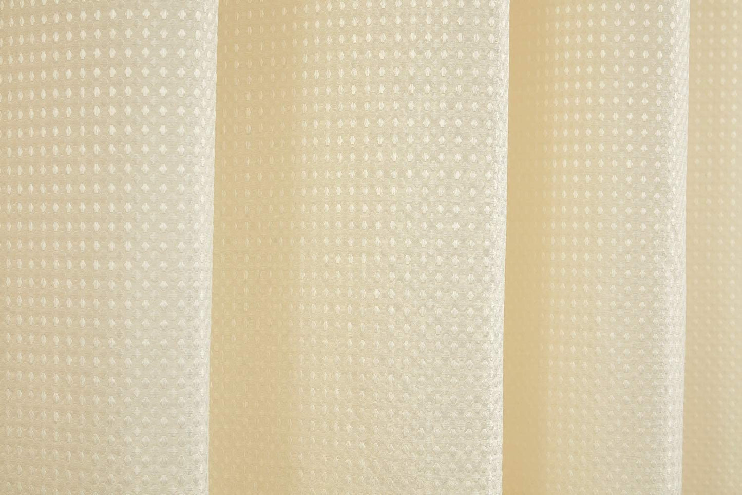 Waffle Cream 90" x 90" Eyelet Lined Ready Made Curtains