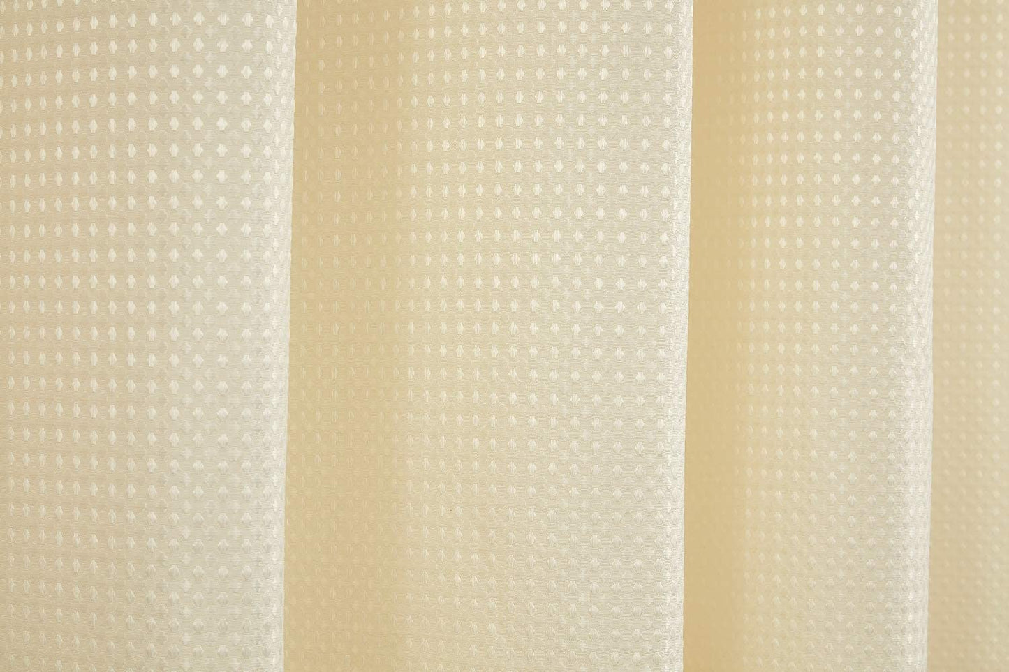 Waffle Cream 90" x 90" Eyelet Lined Ready Made Curtains
