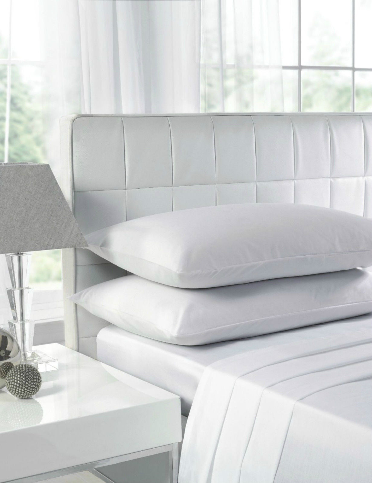 Double Bed Flannelette Duvet Cover Set White 100% Cotton Bedding Winter Essential