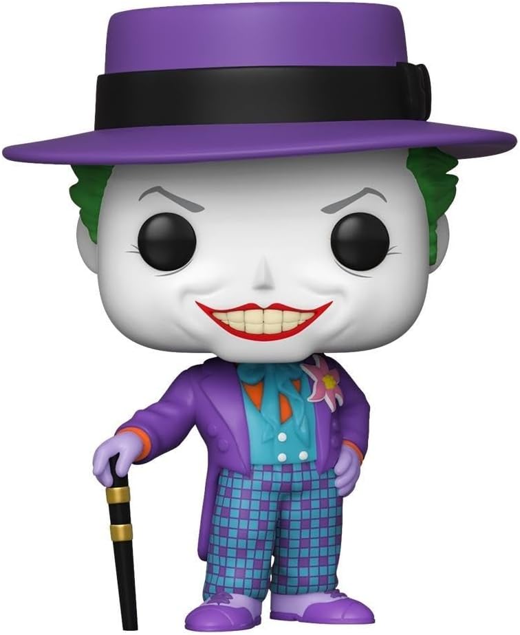 Funko Pop! Heroes: DC Batman 1989 - The Joker with Hat - 1/6 Quote for Rare Chase Variantease - DC Comics - Vinyl Collectible Figure - Gift Idea - Official Merchandise - Comic Books Fans