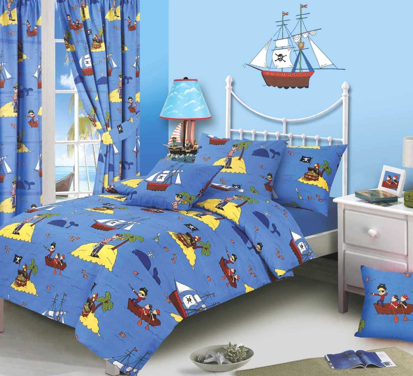 Single Bed Duvet Cover Set Treasure Island Pirates