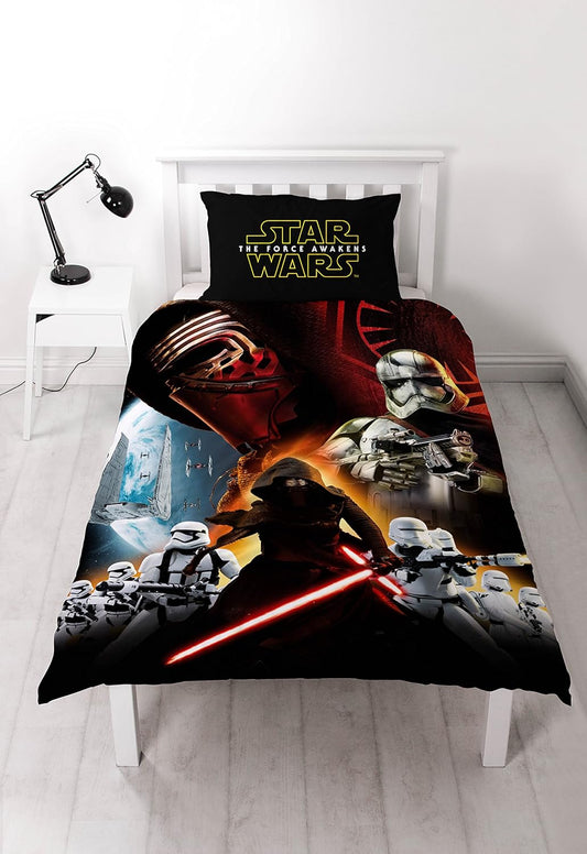 Single Bed Disney Star Wars Awaken Duvet Cover Set Reversible Bedding Character