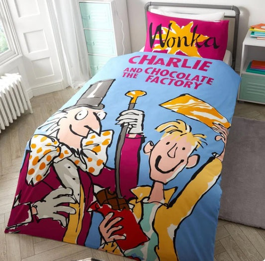 Single Bed Roald Dahl Charlie And The Chocolate Factory Character Bedding Set