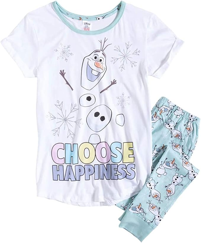 Official Disney Women's Pyjama's Olaf Choose Happiness 100% Cotton