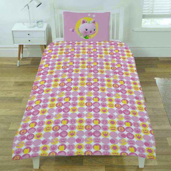 Single Bed Gabby's Dollhouse Character Reversible Duvet Cover Set