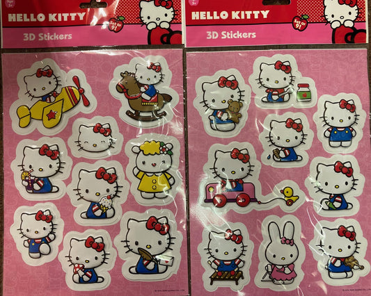 Hello Kitty Relief Stickers 2 Packs Assorted Designs Character Kids