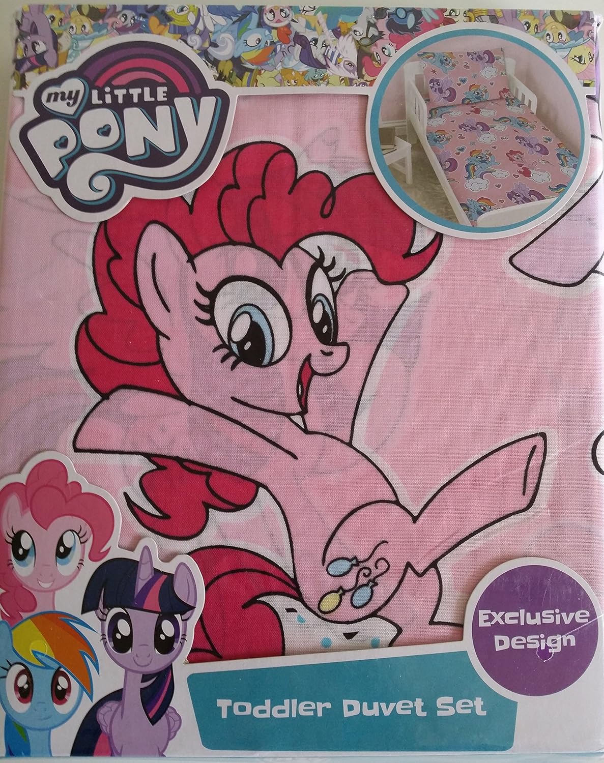 Junior Toddler My Little Pony Duvet Cover Set Reversible Character Bedding Girls Pony Rainbows