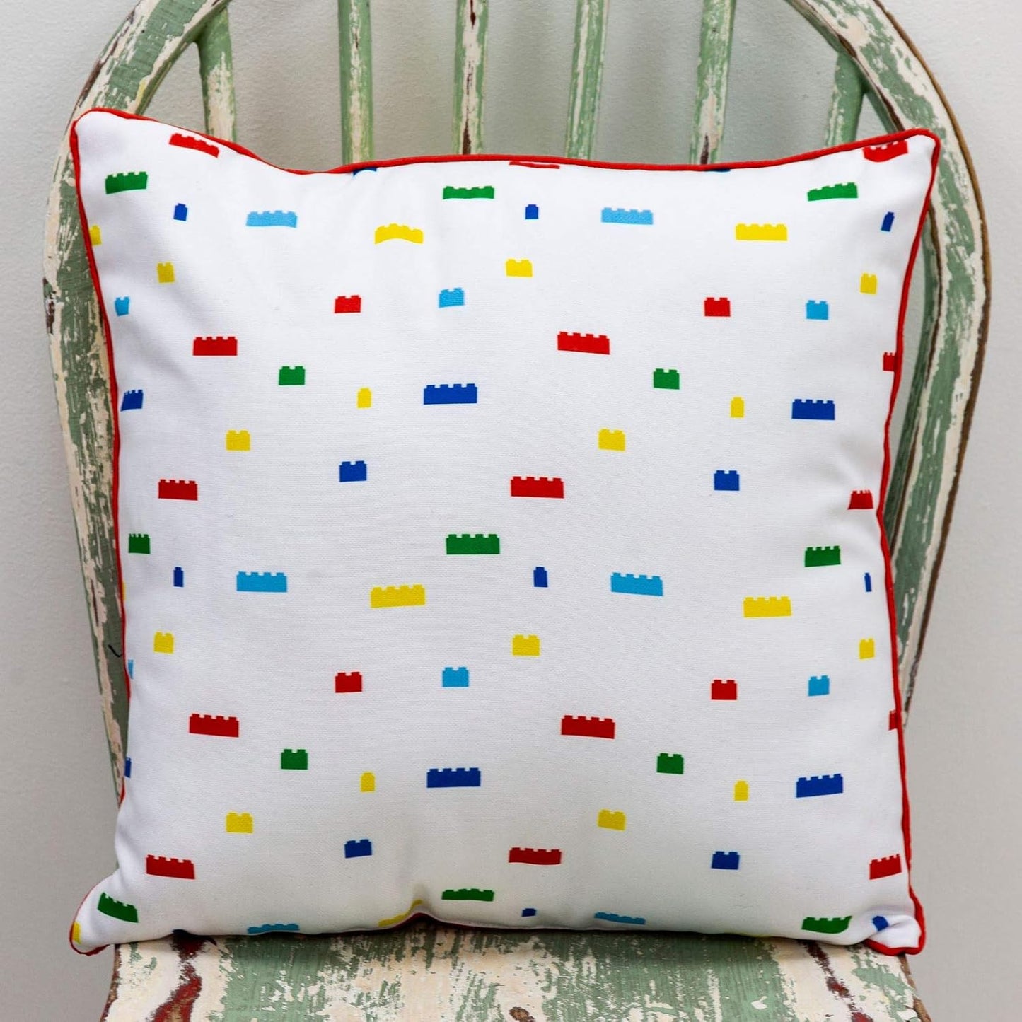 LEGO City Square Cushion Pillow Action Firefighter, Policeman Design Officially Licensed Reversible Two Sided Design