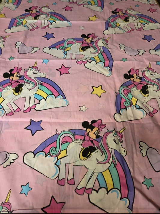 JUNIOR TODDLER MINNIE MOUSE UNICORNS DUVET COVER SET CHARACTER BEDDING POLYCOTTON