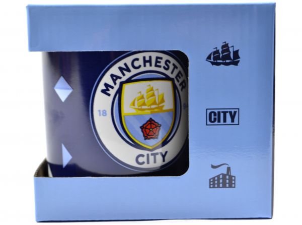 Manchester City F.C Boxed Mug Gift Idea Particle Design 11 OZ