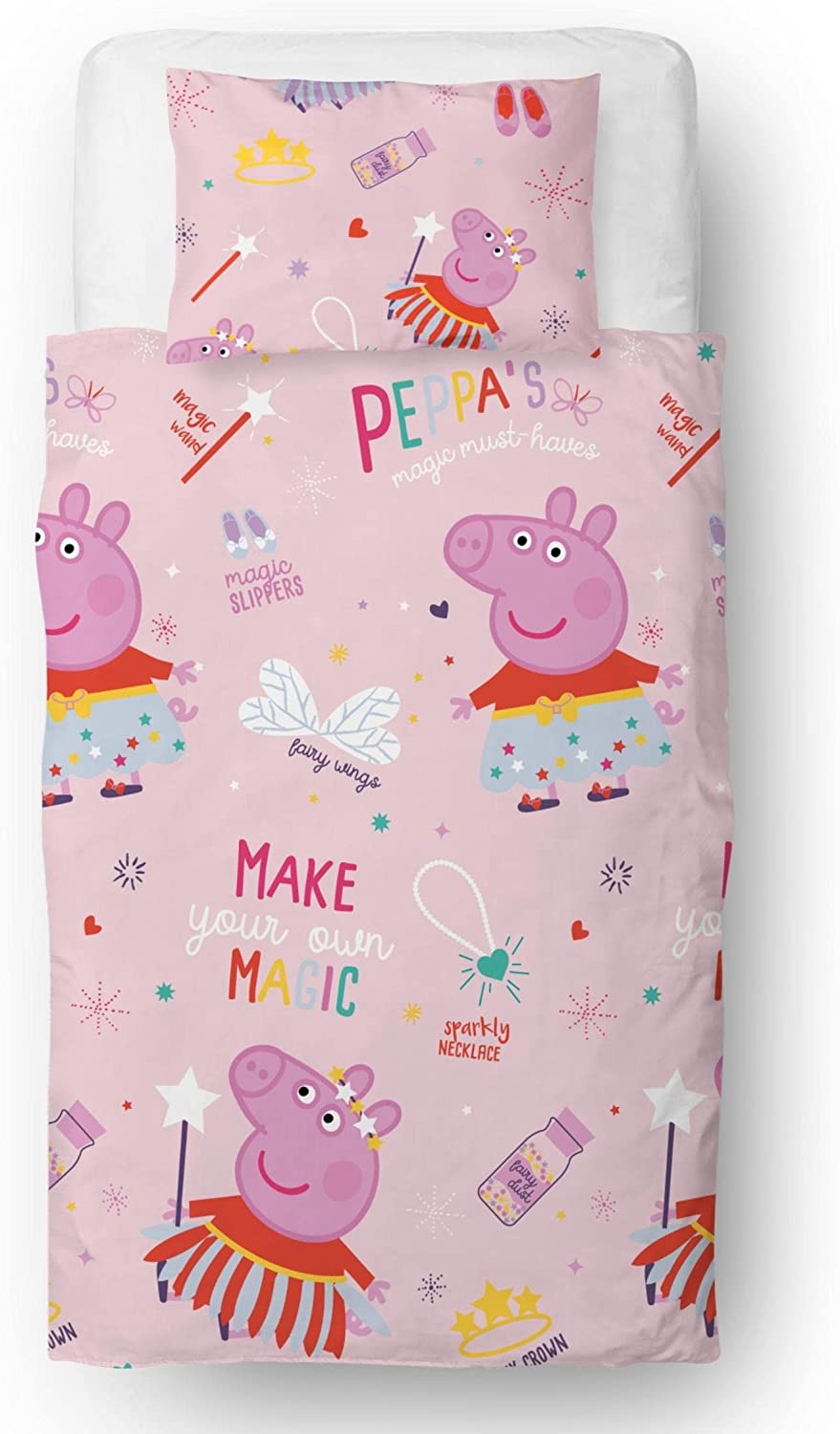 Wholesale x 3 Official Peppa Pig Single Bed 'Magic' Duvet Cover Set Character Bedding