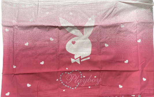 JOBLOT 40 x Playboy Bunny Hearts Cerise Housewife Pillowcase Pair 50cm x 75cm