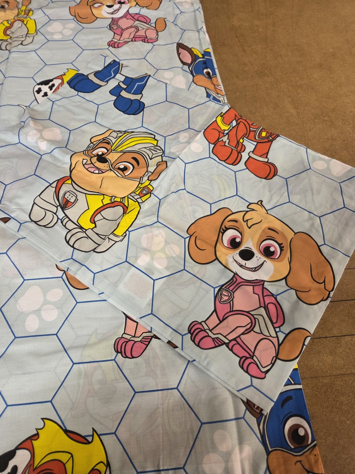 JUNIOR TODDLER PAW PATROL MIGHTY DUVET COVER SET CHARACTER BEDDING POLYCOTTON