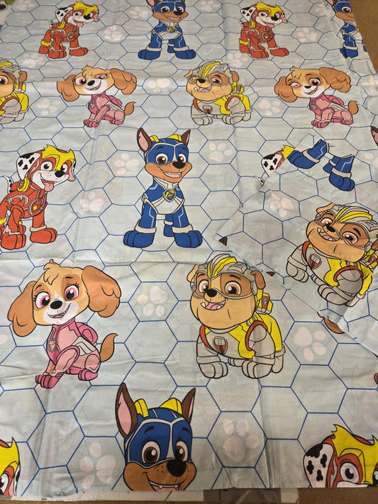 JUNIOR TODDLER PAW PATROL MIGHTY DUVET COVER SET CHARACTER BEDDING POLYCOTTON