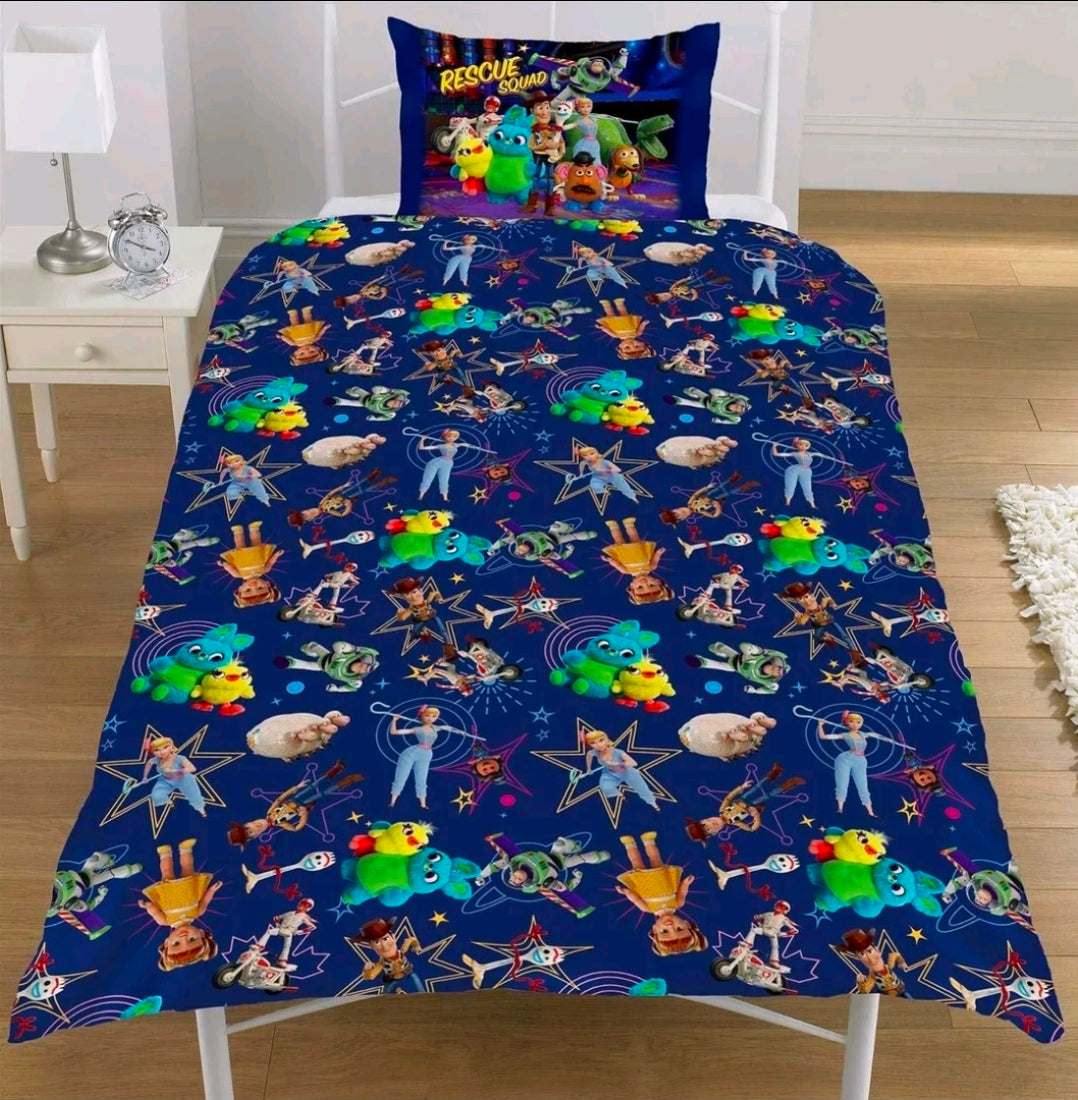 Single Bed Toy Story Rescue Duvet Cover Set Polycotton Reversible