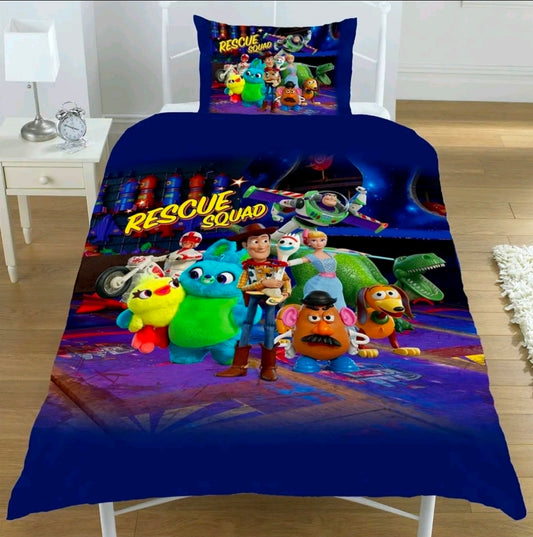 Single Bed Toy Story Rescue Duvet Cover Set Polycotton Reversible