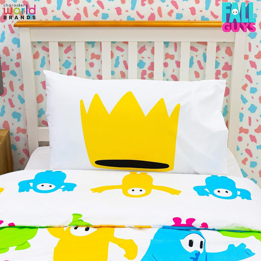 Single Bed Fall Guys Official Kids Gaming Character Reversible Bedding Set