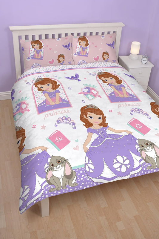 Double Bed Sofia The First Duvet Cover Set Reversible Character Bedding Girls