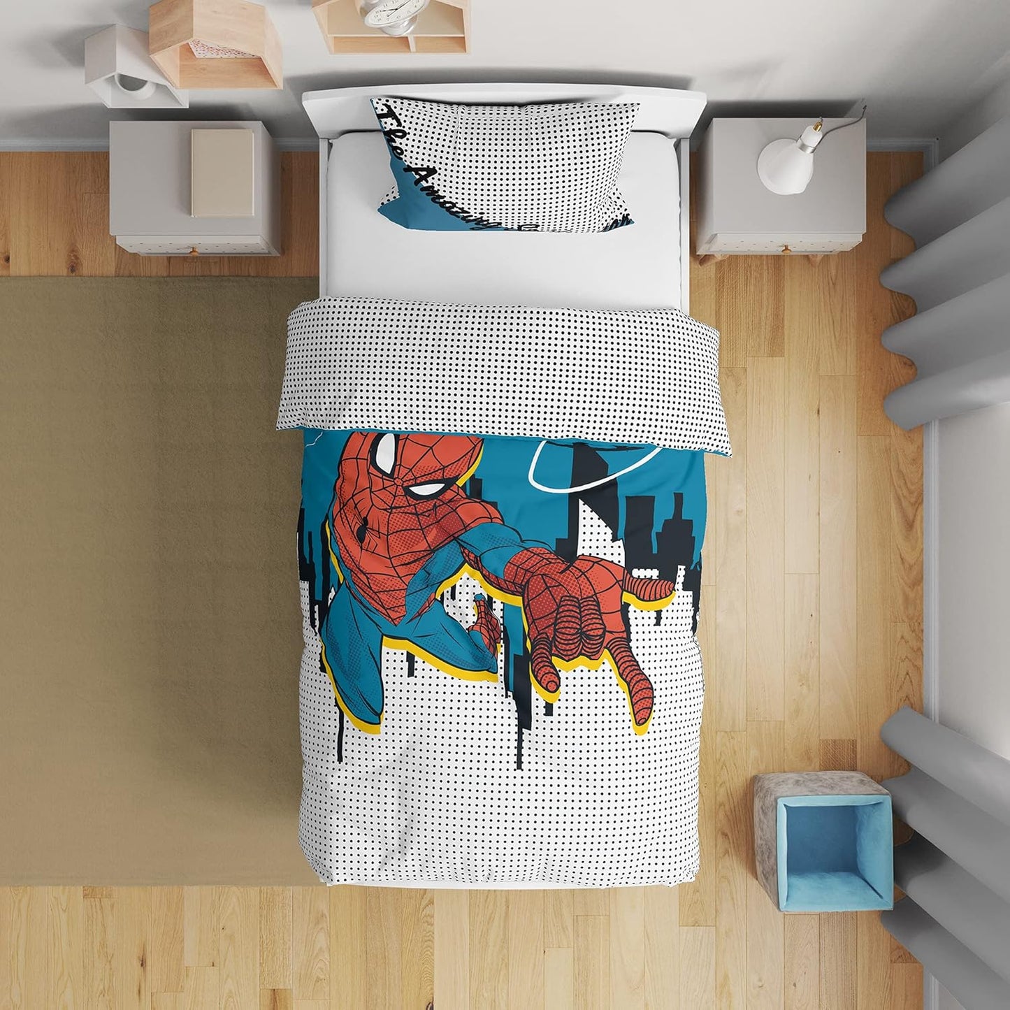 Single Bed Marvel Avengers Spider - Man Duvet Cover Set Reversible Character Bedding