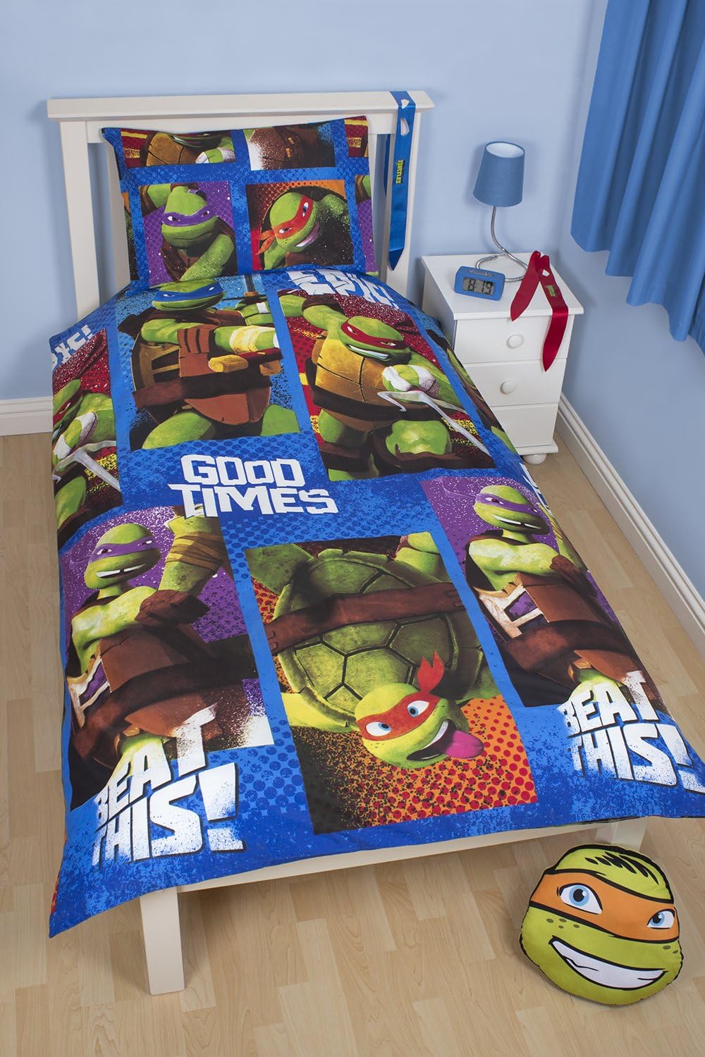 Single Bed Official Teenage Mutant Ninja Turtles Dudes Duvet Cover Set Kids Character Bedding