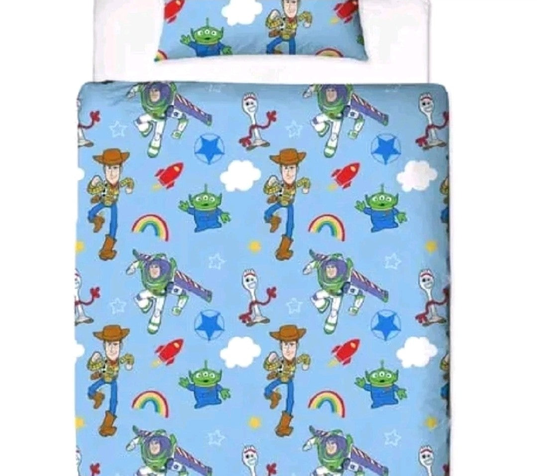 JUNIOR TODDLER DISNEY TOY STORY ROAR DUVET COVER SET CHARACTER BEDDING POLYCOTTON