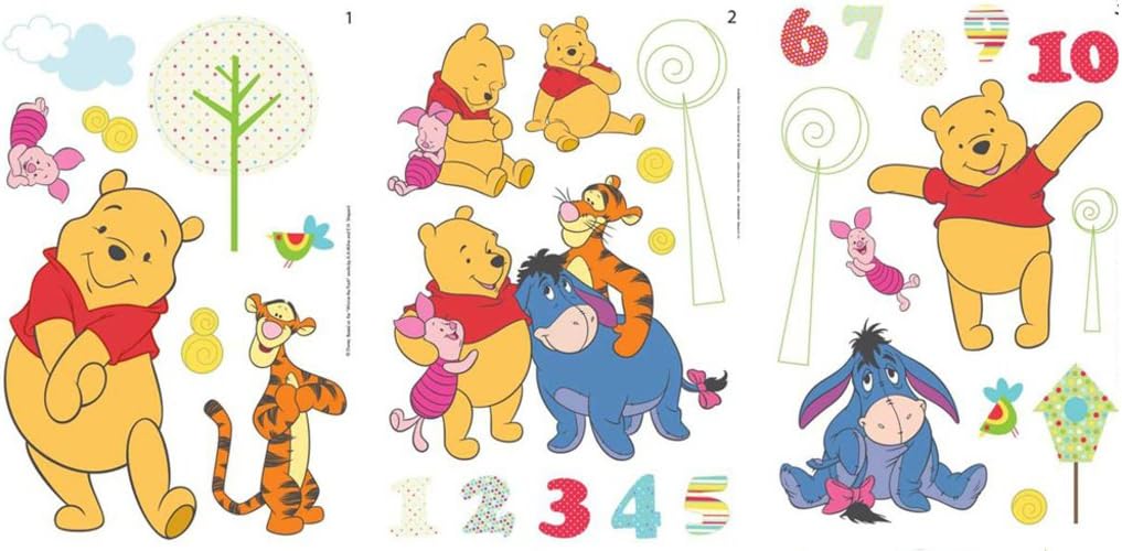 Disney Winnie The Pooh 66 Quick Stick Stickers Kids Decoration