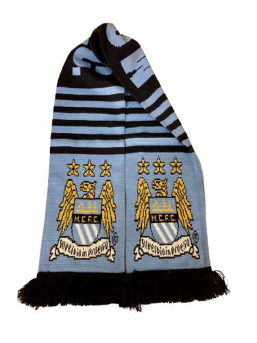 Manchester City F.C Football Scarf 100% Acrylic Official Merchandise Crest