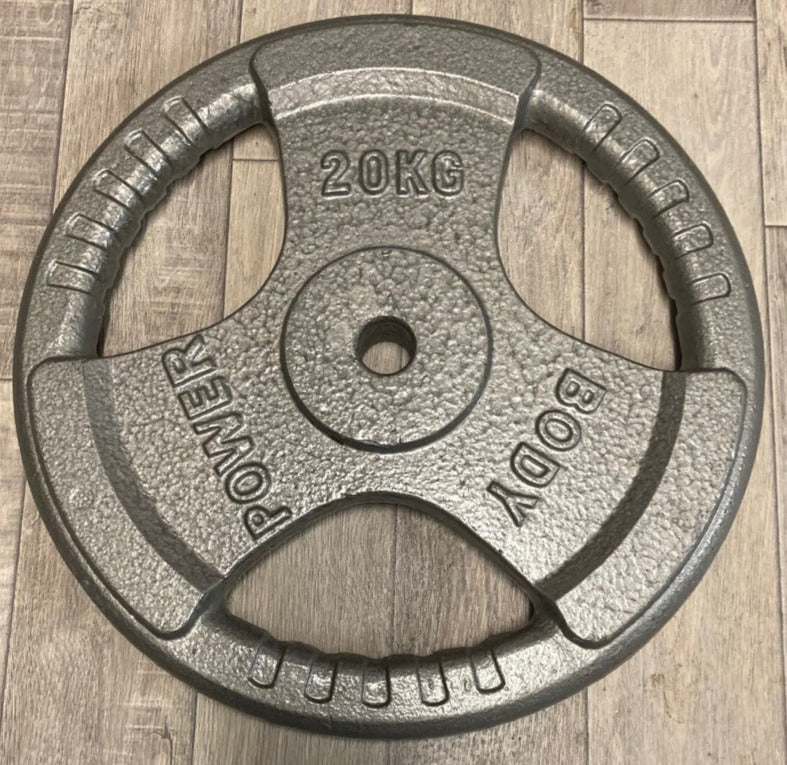 Body Power 20Kg Standard Tri Grip Weight Plate Ex Display – Simply All ...