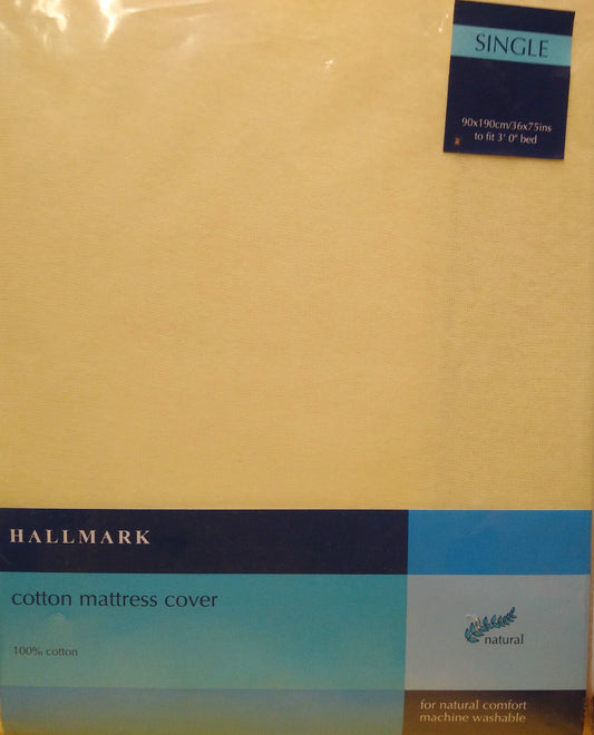 Single Bed 100% Cotton Lemon Mattress Cover Yellow Lemon 3 Foot Bed Natural Comfort