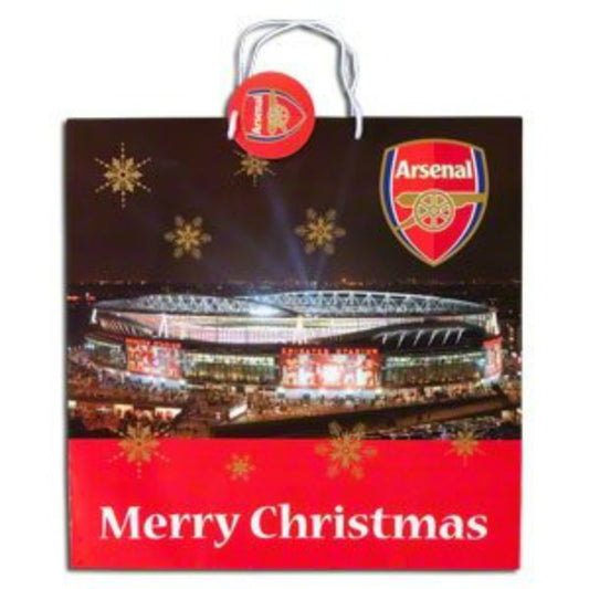 Arsenal F.C Large Gift Bag Stadium Design Merry Christmas Official Product