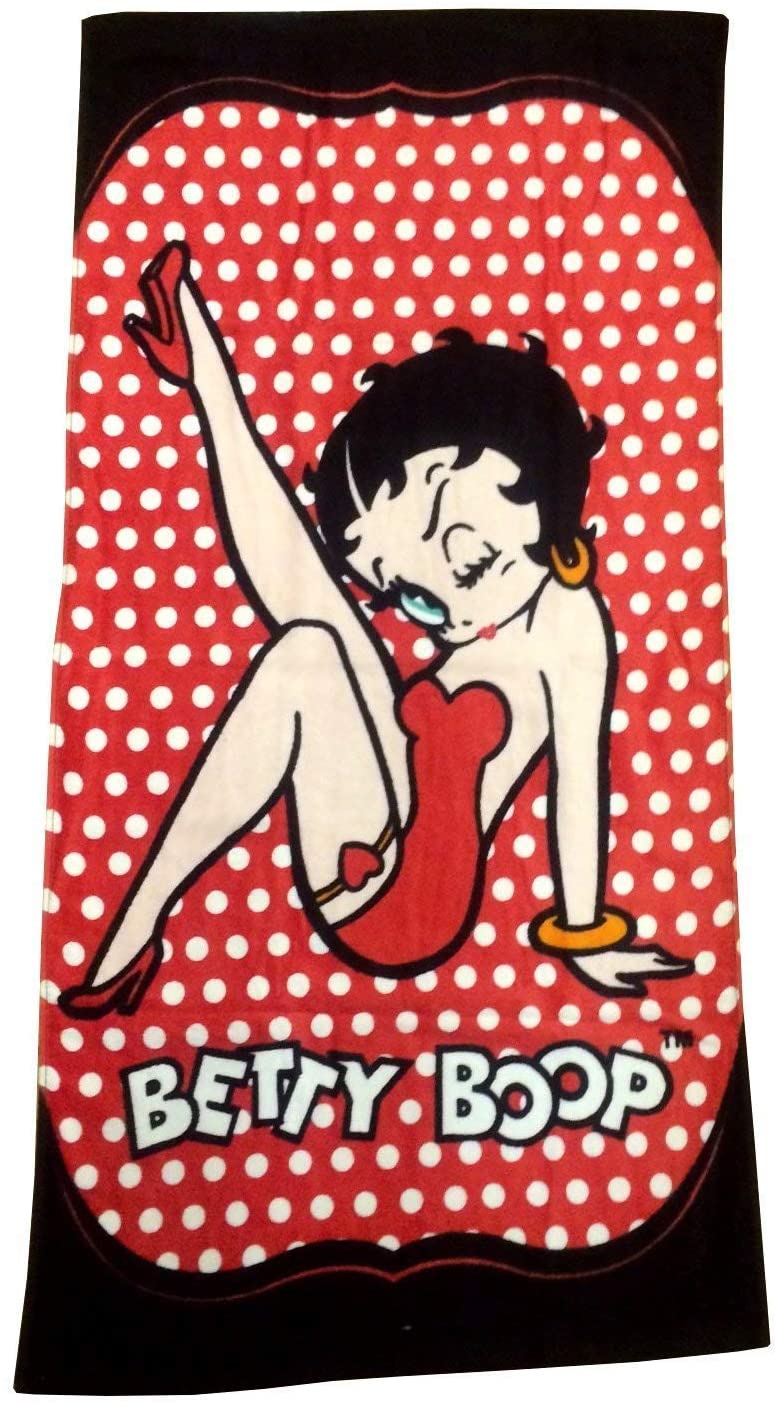 Betty Boop Kicking 100% Cotton Beach Towel