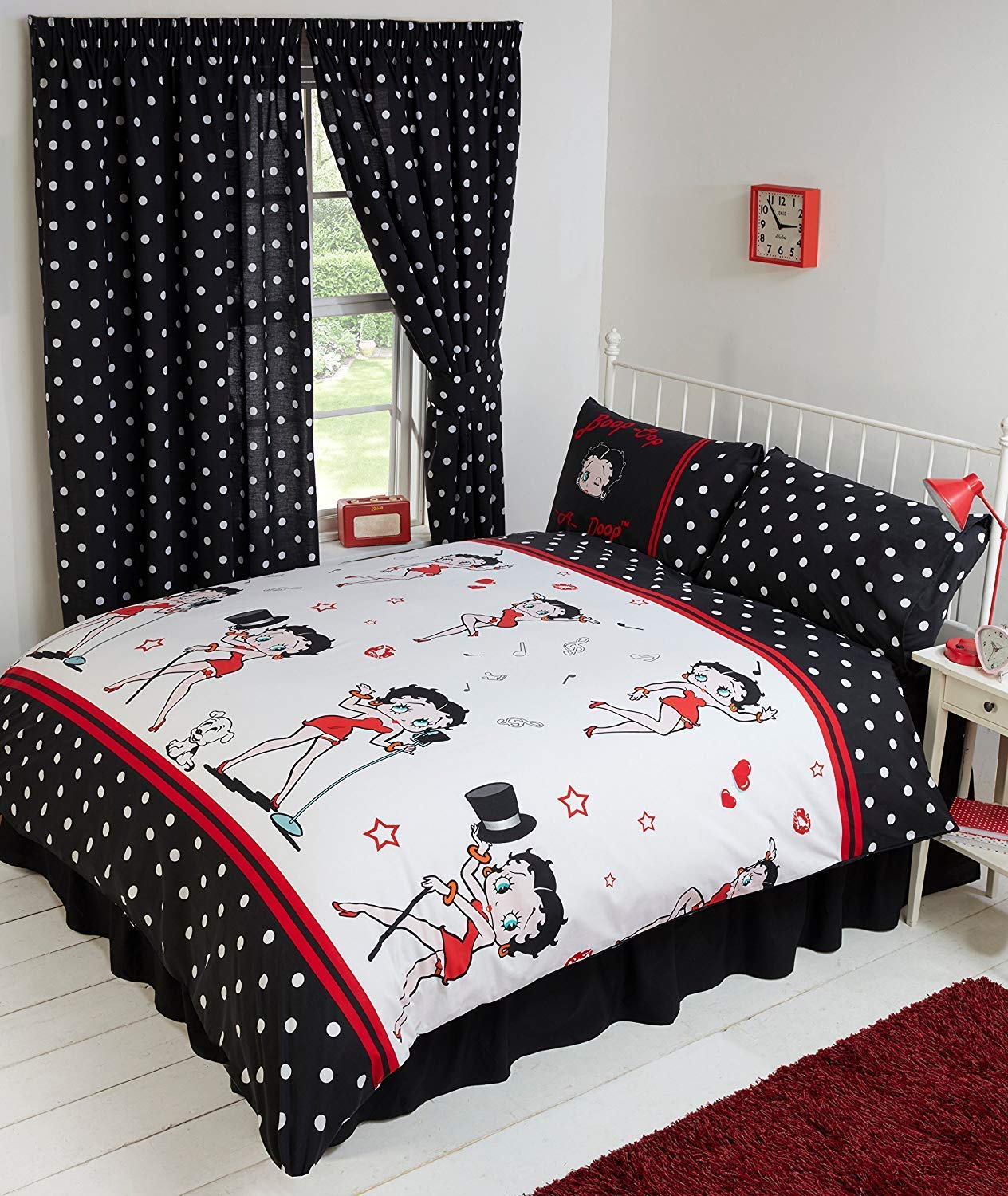 King Size Betty Boop Super Star Duvet Cover Set Character Bedding