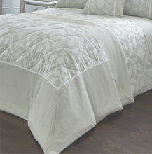 Load image into Gallery viewer, Jackson Mint Luxury Woven Jacquard Bedspread Willow Throwover Floral
