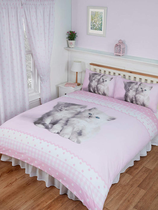 Rachael Hale Misty & Mac Double Bed Duvet Cover Set Cats Bedding Cute