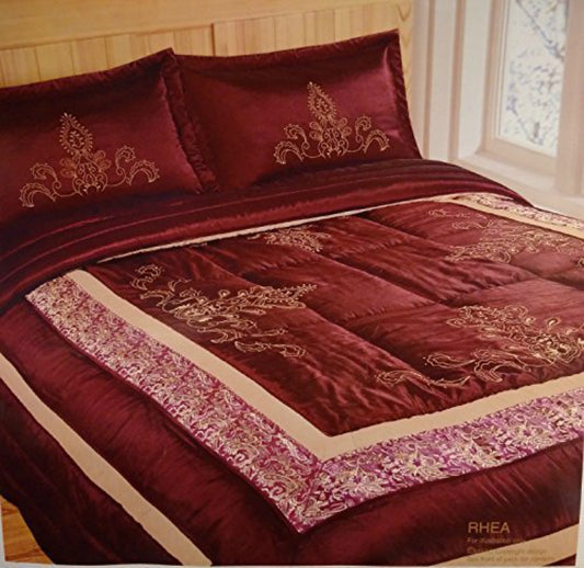 Single Bed Rhea Quilted Bedspread Elegant Floral Vintage