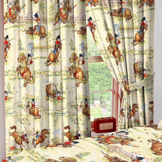 Thelwell Trophy 66" x 54" Pencil Pleat Curtains Vintage Character Curtains
