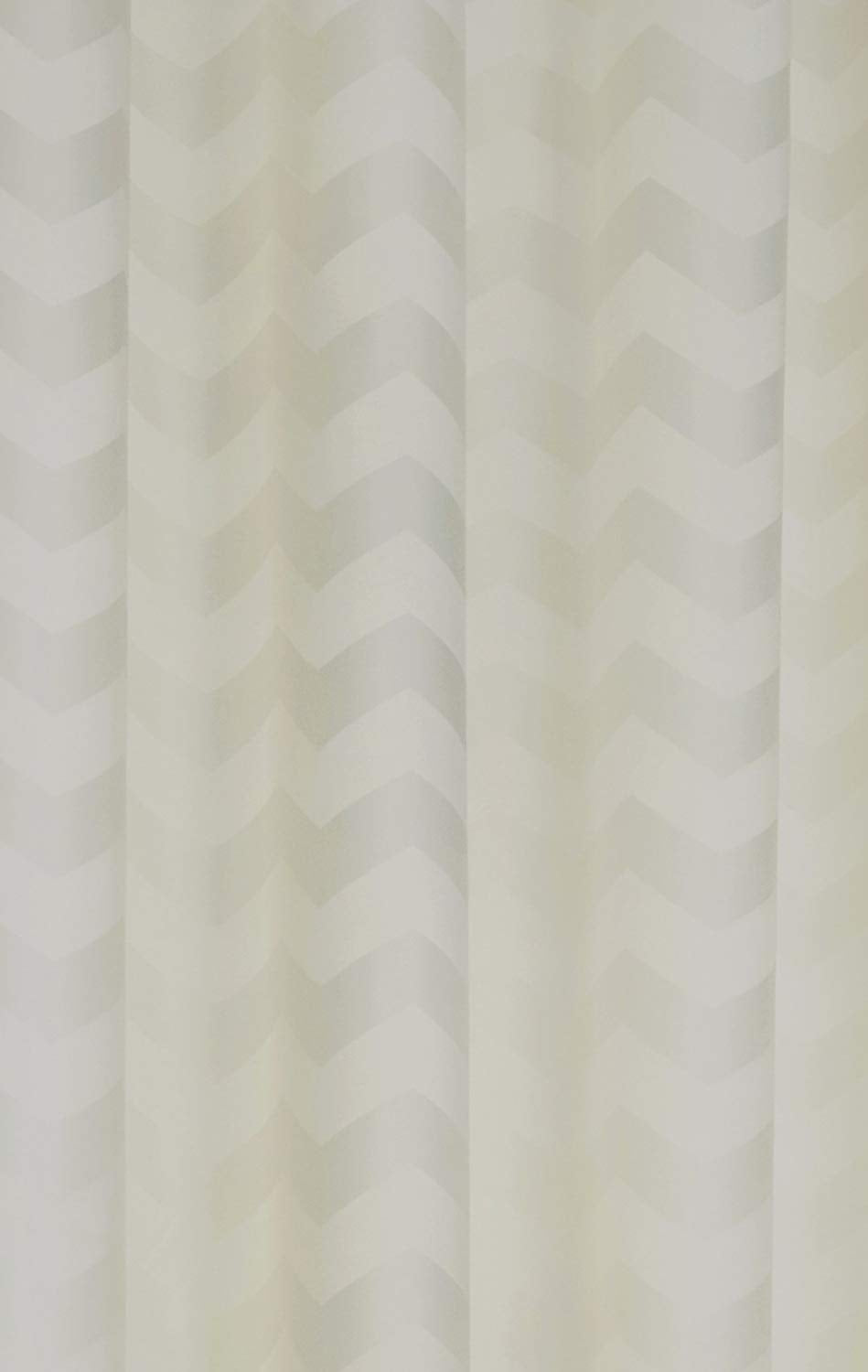 Zig Zag Cream 46" x 72" Luxury Lined Ready Made Eyelet Curtains