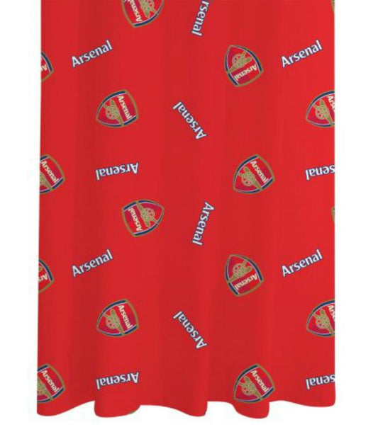 Arsenal F.C Multi Crest "66 x 72" Unlined Pencil Pleat Curtains 100% Cotton