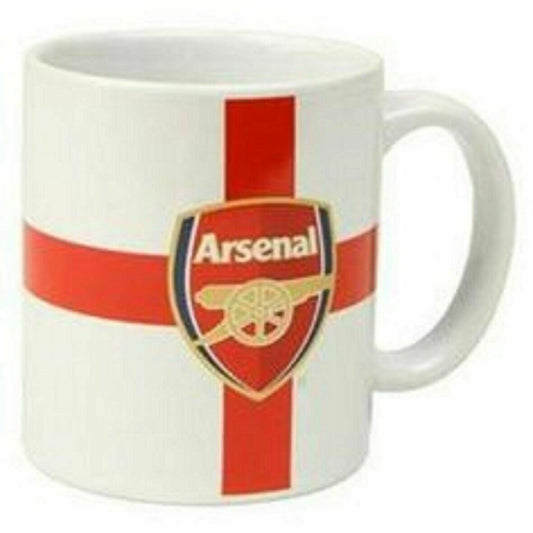 Arsenal F.C Ceramic Mug Official Product White Red Crest