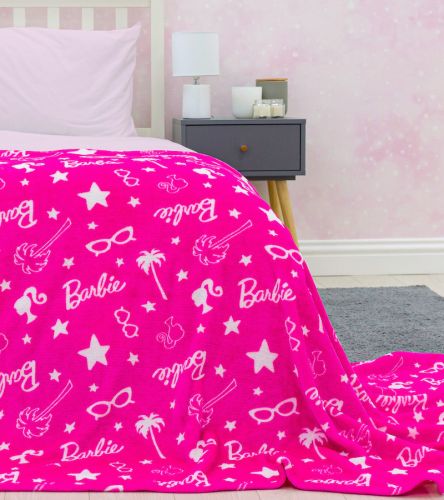 Barbie Official Fleece Blanket Super Soft 150cm x 100cm Stars