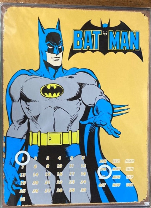 Batman Metal Sign Calendar Great For Kitchen Novelty Item