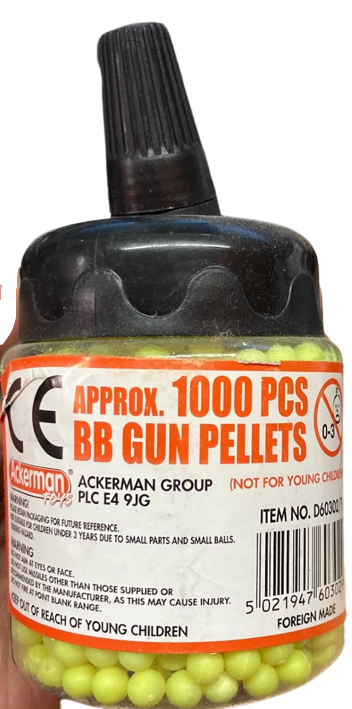 BB Gun Pellets 1000 Pieces Yellow