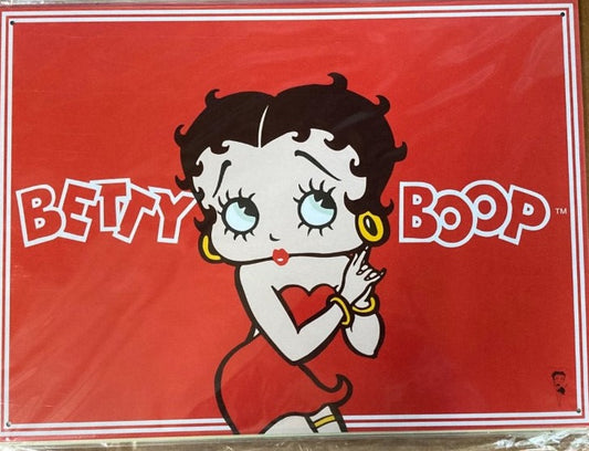 Betty Boop Red Metal Sign Great For Kitchen Bedroom Novelty Item