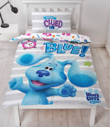 Single Bed Blue's Clues Duvet Cover Set Character Bedding Reversible