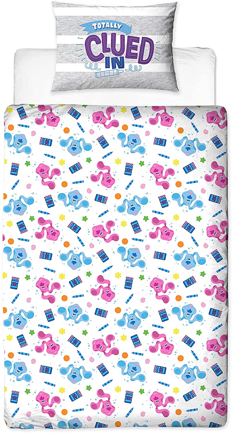 Single Bed Blue's Clues Duvet Cover Set Character Bedding Reversible