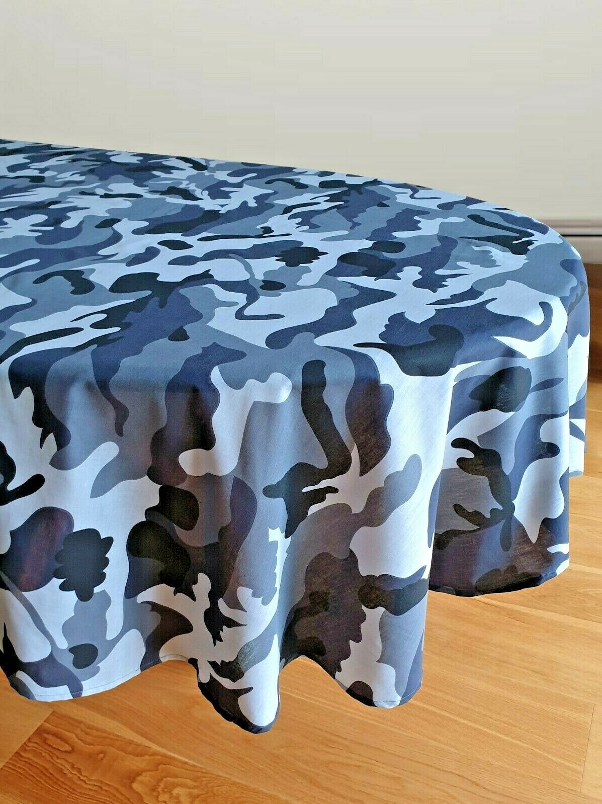 Camouflage Black White Grey Table Cloths
