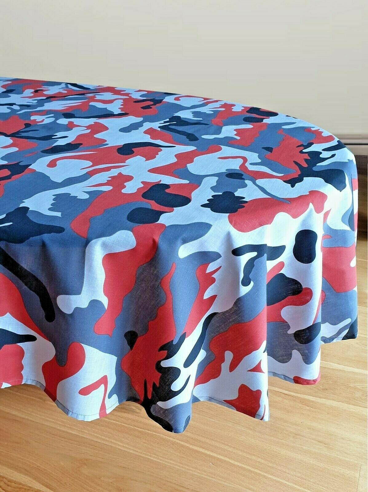 Camouflage Red Black White Table Cloths