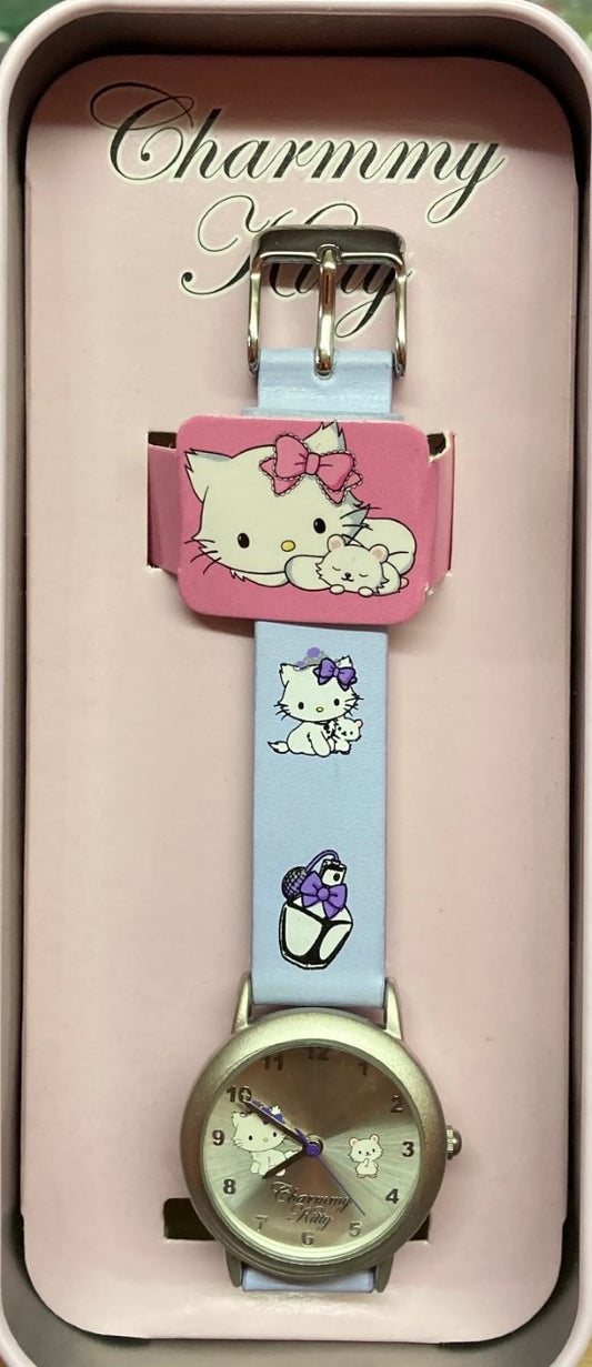 Charmmy Kitty Watch In Tin Blue Strap